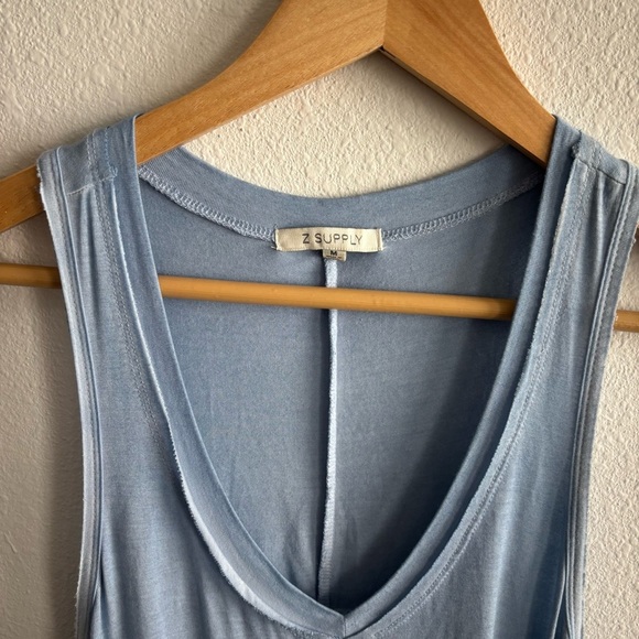 Z Supply The Vagabond Tank Light Blue Sleeveless Oversized Flowy Top - Picture 5 of 11
